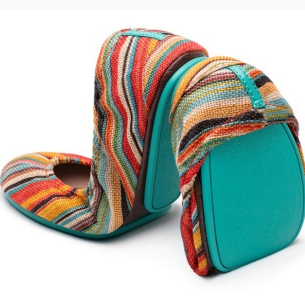 TIEKS by Gavrieli Sunset Stripe Vegan Ballet Flats Size 9 Multicolor Tieks Flats